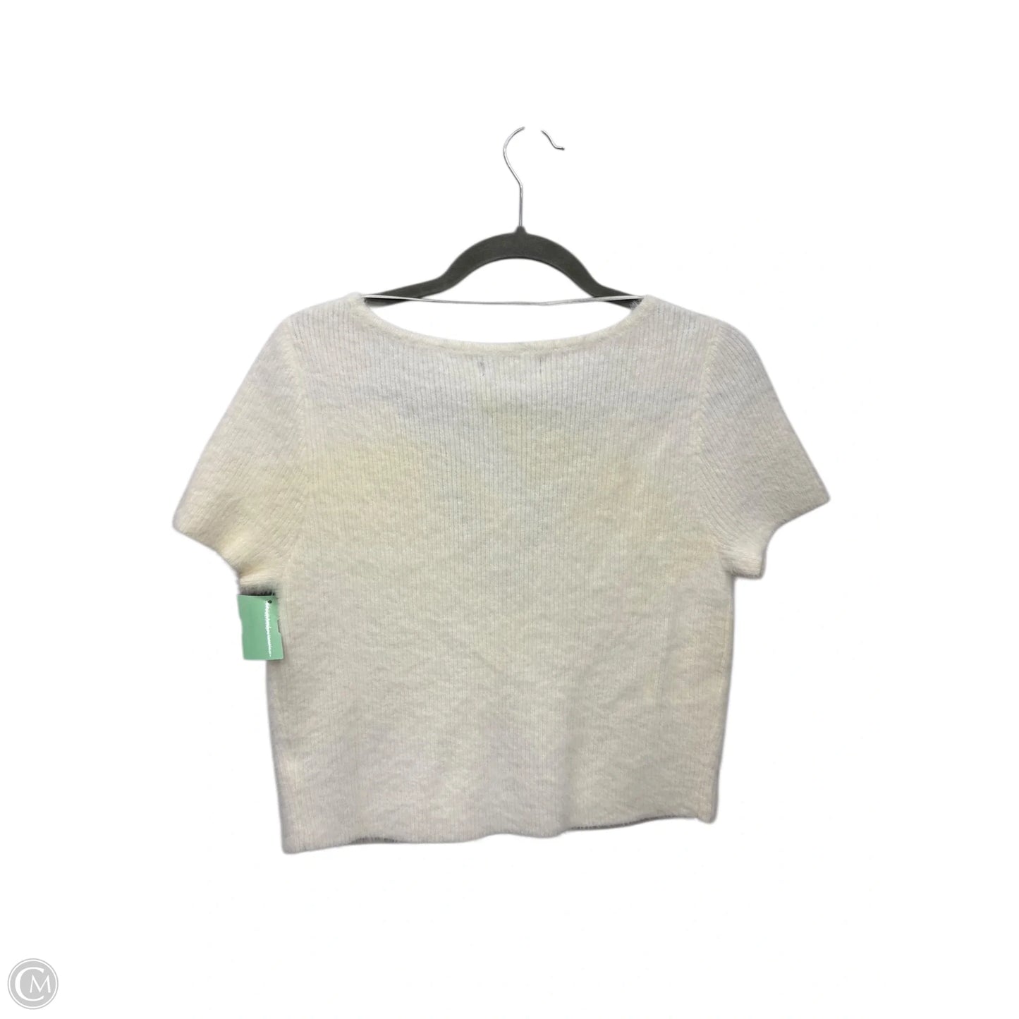 Top Short Sleeve By Kendall + Kylie In White, Size: L
