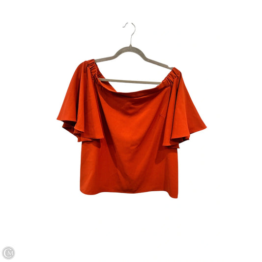 Top Short Sleeve By Do + Be In Orange, Size: M