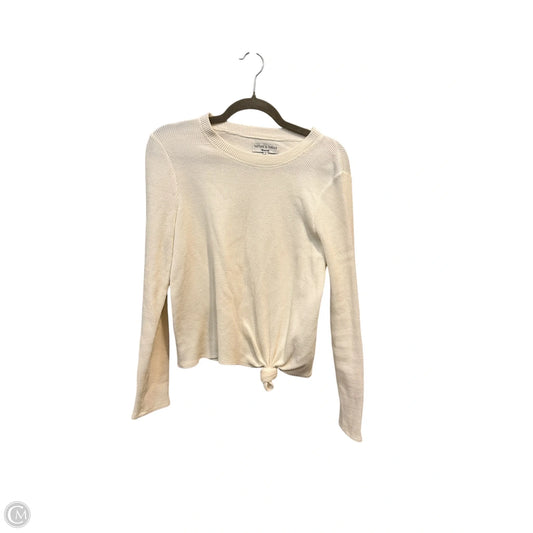 Top Long Sleeve By Madewell In Cream, Size: M