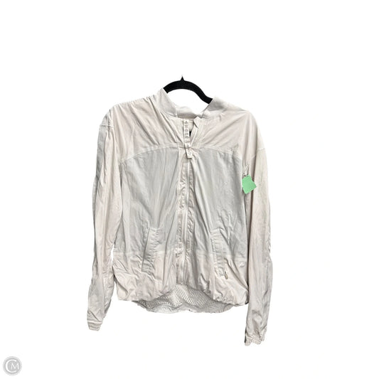 Athletic Jacket By Lululemon In White, Size: 8