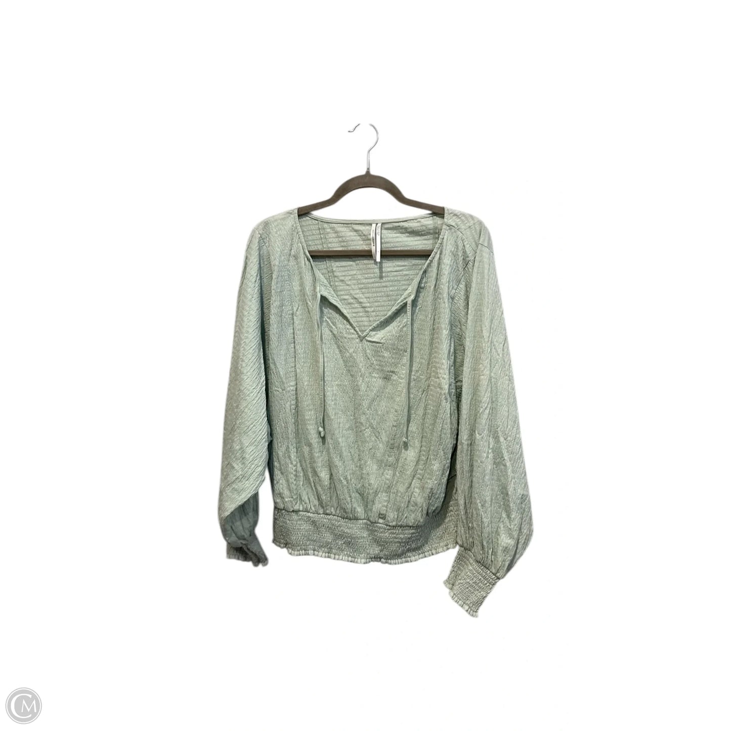 Top Long Sleeve By Anthropologie In Green, Size: L