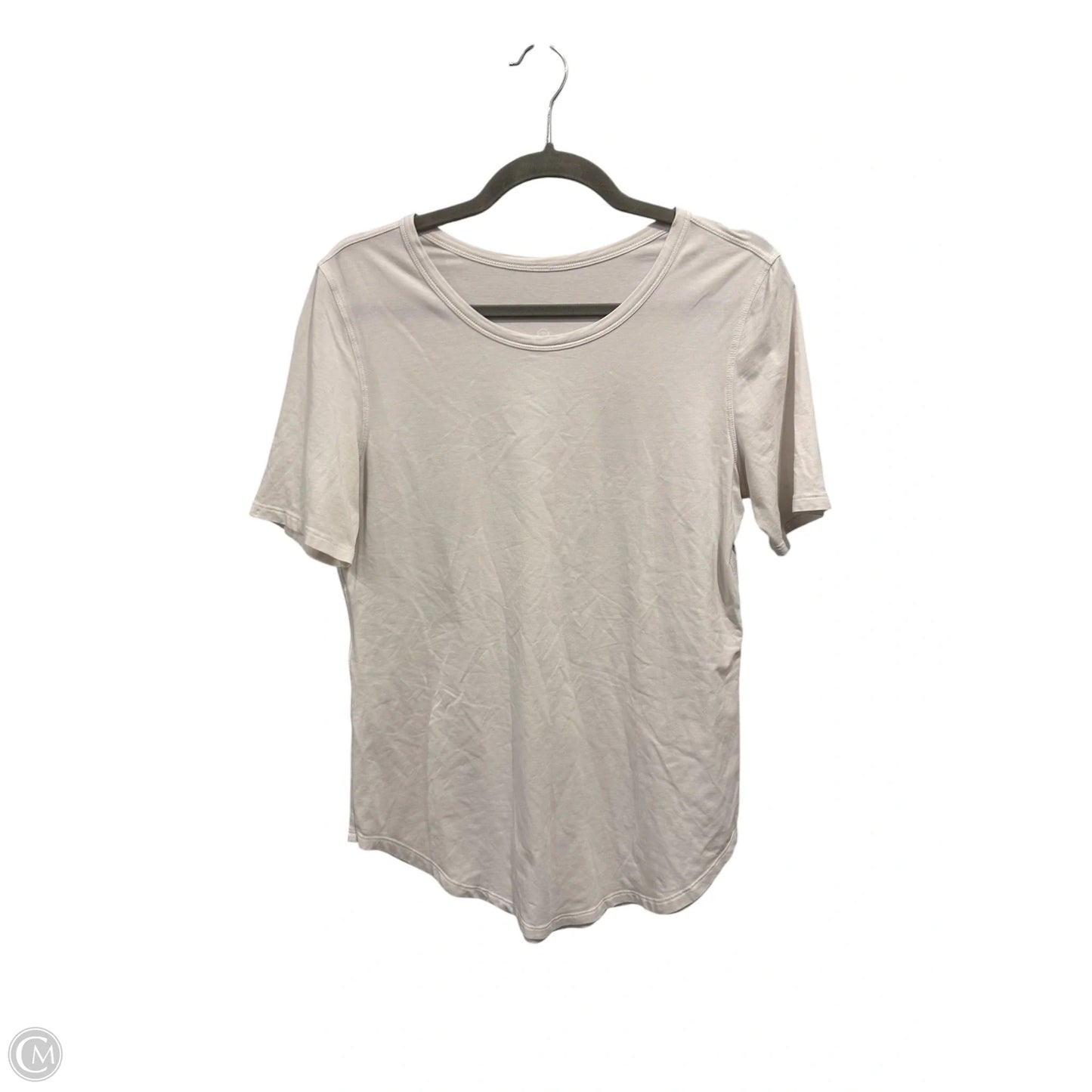 Athletic Top Short Sleeve By Lululemon In White, Size: S