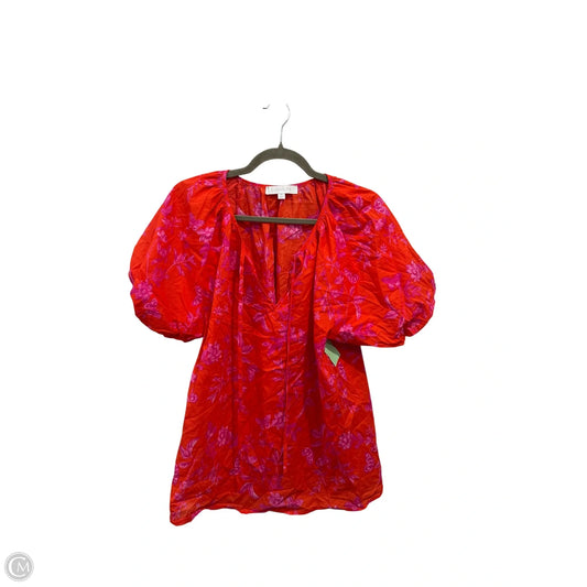 Top Short Sleeve By Sugar Lips In Pink & Red, Size: Xl