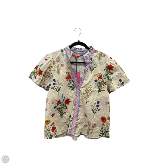 Top Short Sleeve By Thml In Floral Print, Size: Xl