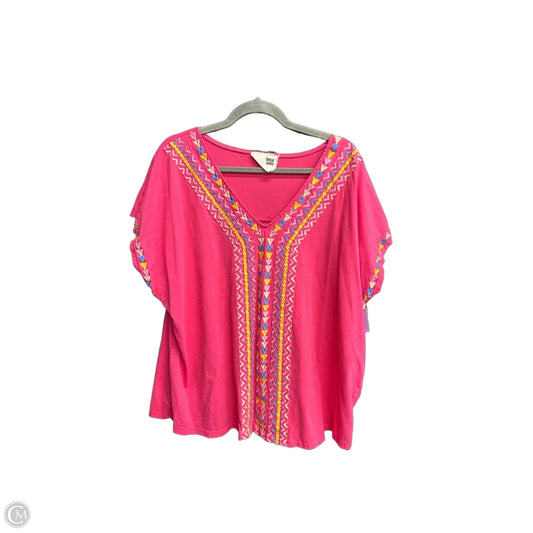 Top Sleeveless By Savanna Jane In Pink, Size: 2x