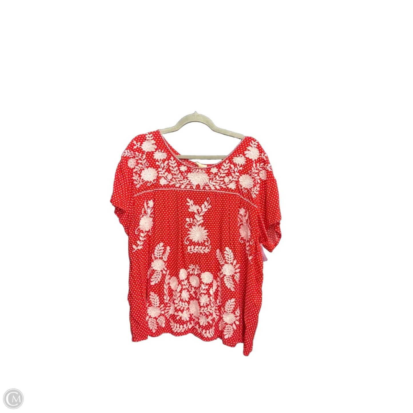 Top Short Sleeve By Clothes Mentor In Red, Size: 2x