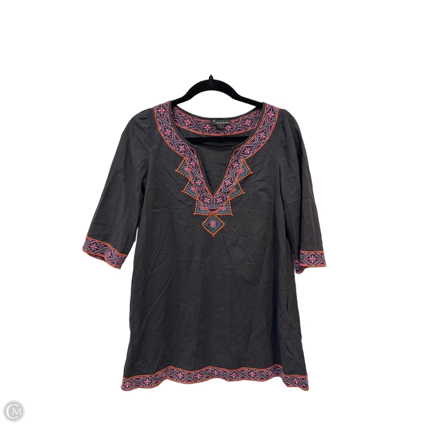 Top Short Sleeve By Twenty One In Grey, Size: S