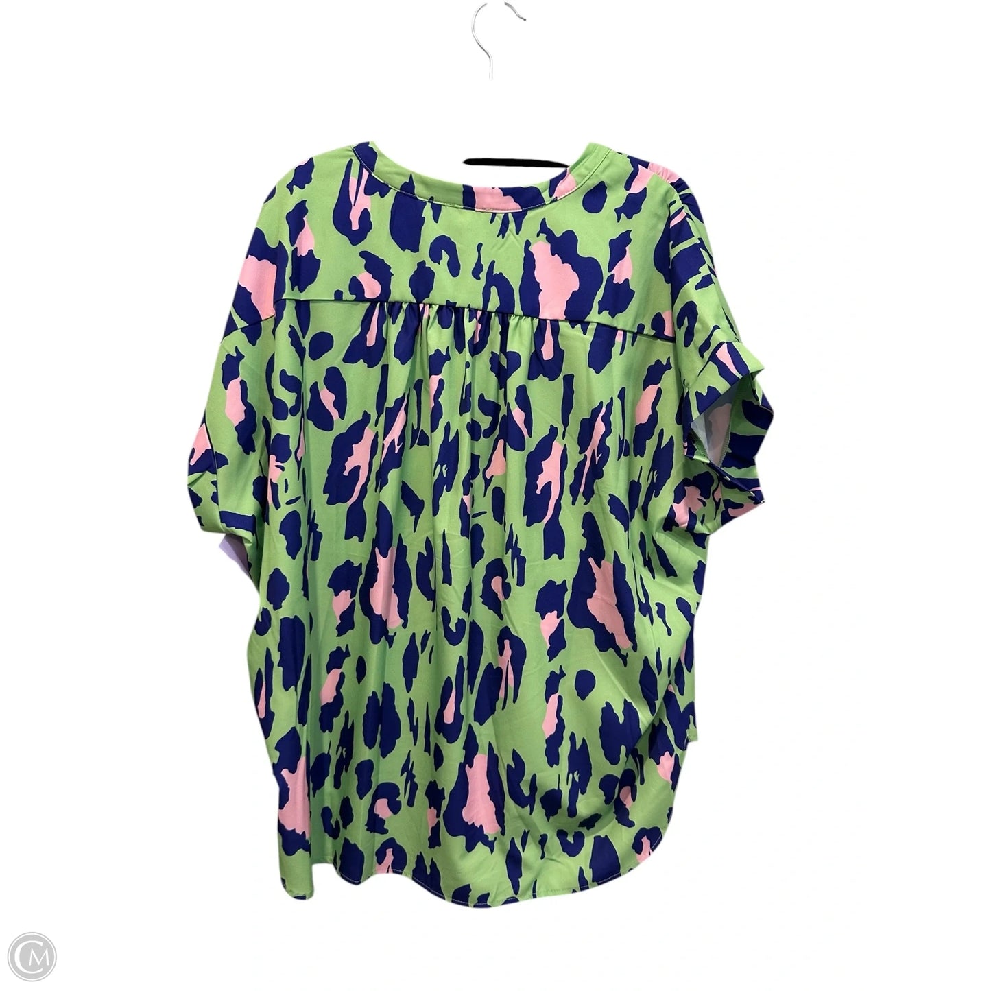 Top Short Sleeve By Jodifl In Green & Purple, Size: L