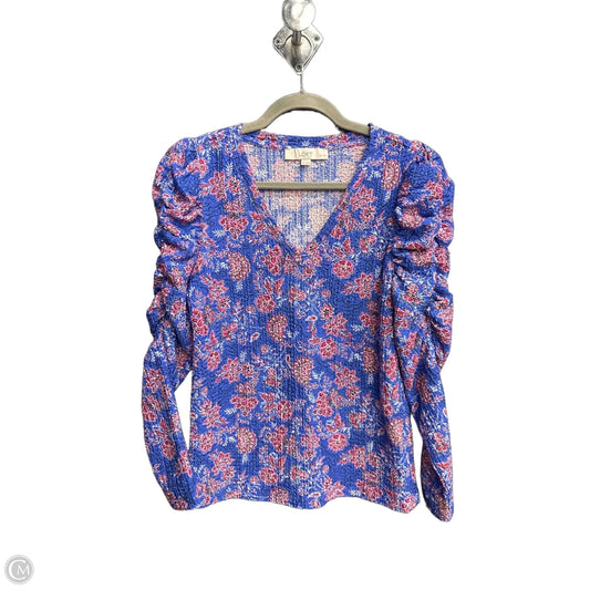 Top Long Sleeve By Loft In Purple, Size: Sp