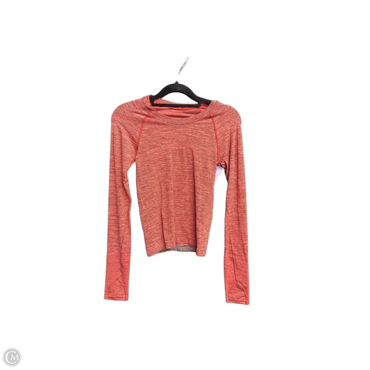 Athletic Top Long Sleeve Crewneck By Lululemon In Striped Pattern, Size: S