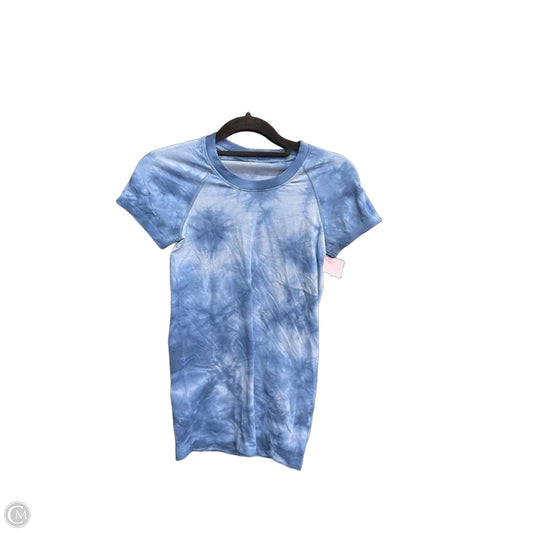 Athletic Top Short Sleeve By Lululemon In Tie Dye Print, Size: S