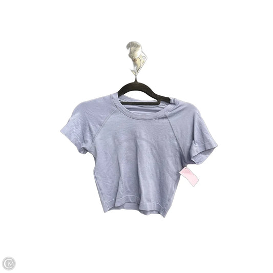 Athletic Top Short Sleeve By Lululemon In Blue, Size: S