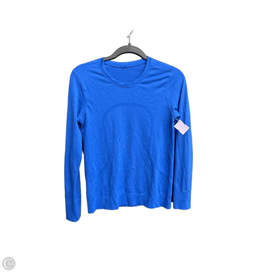 Athletic Top Long Sleeve Crewneck By Lululemon In Blue, Size: S