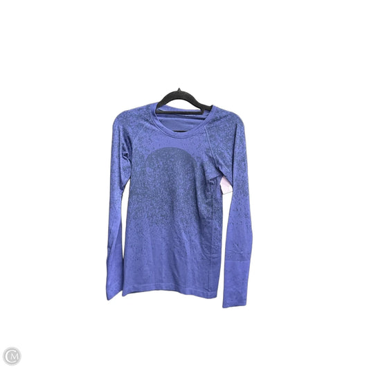 Athletic Top Long Sleeve Crewneck By Lululemon In Blue, Size: S