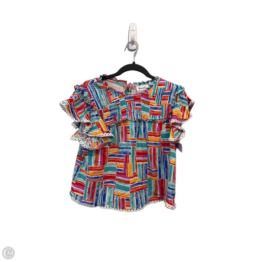Blouse Short Sleeve By &merci In Multi-colored, Size: S