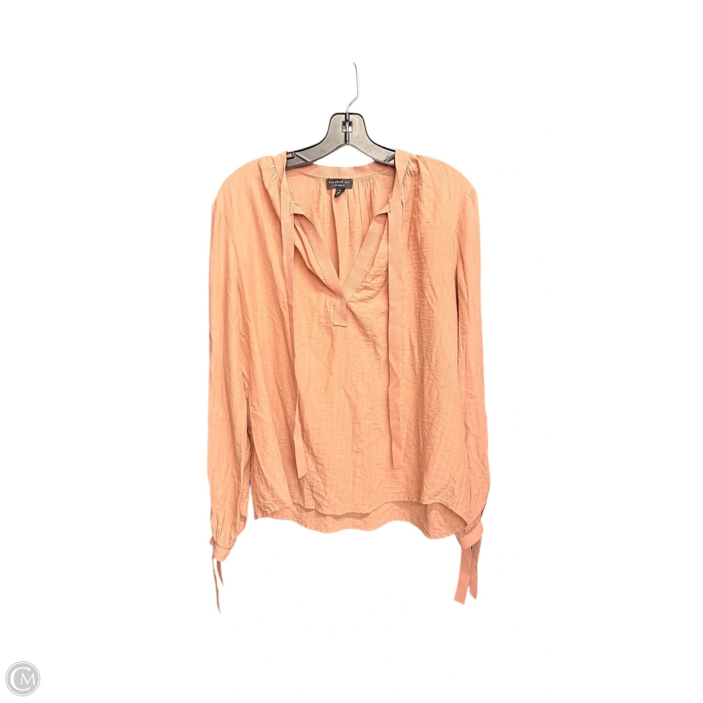 Blouse Long Sleeve By Current Air In Pink, Size: M