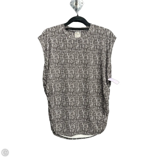 Athletic Tank Top By Calia In Black & White, Size: L