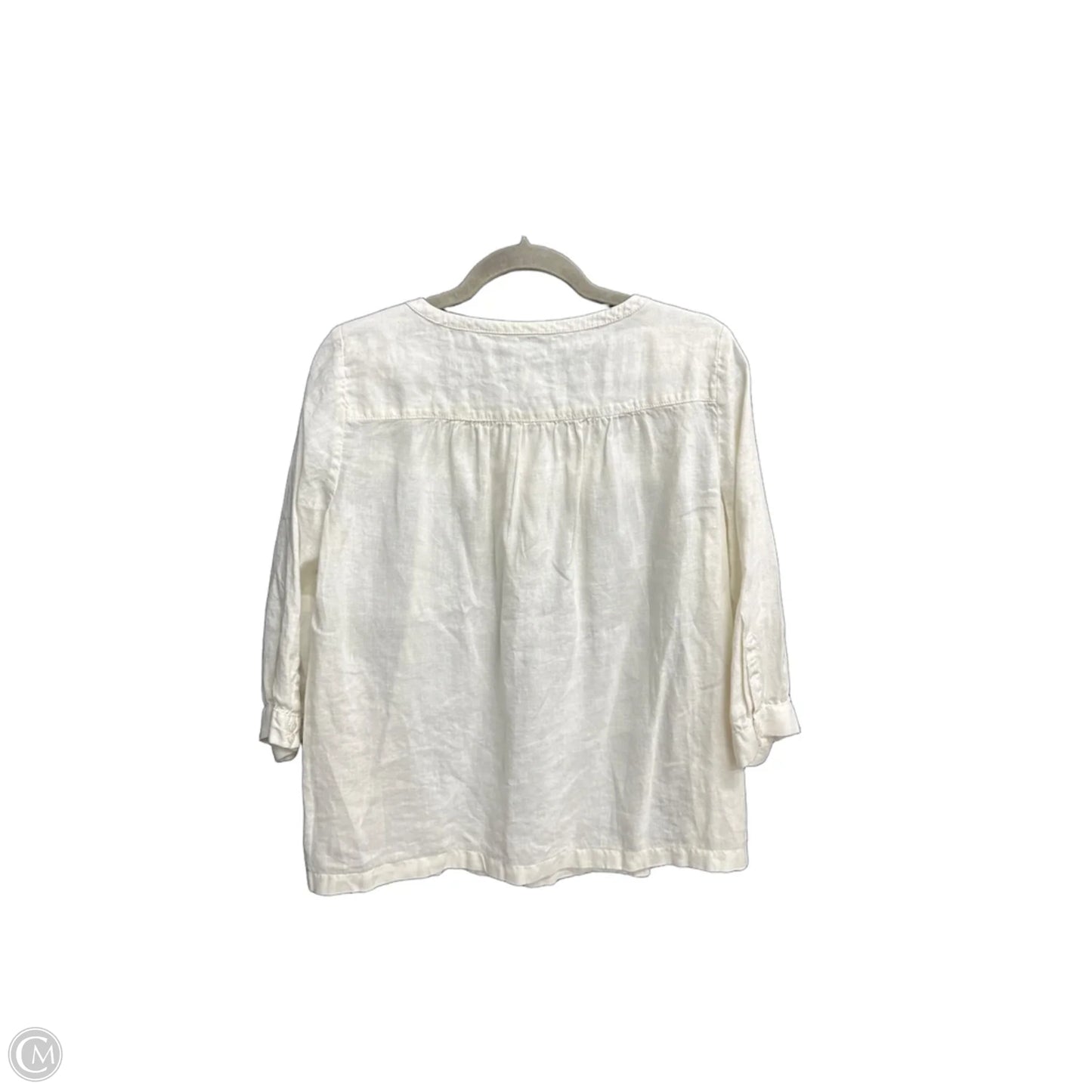 Top 3/4 Sleeve By J. Crew In White, Size: M