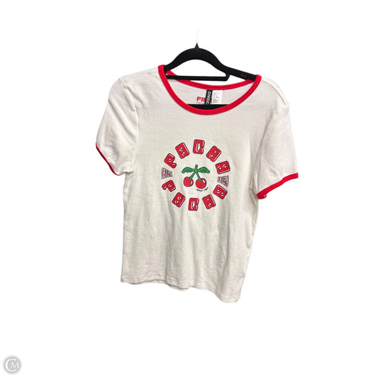 Top Short Sleeve By Divided In Red & White, Size: S