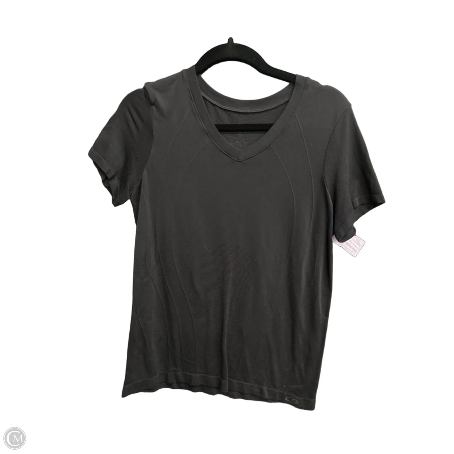 Athletic Top Short Sleeve By Champion In Black, Size: L