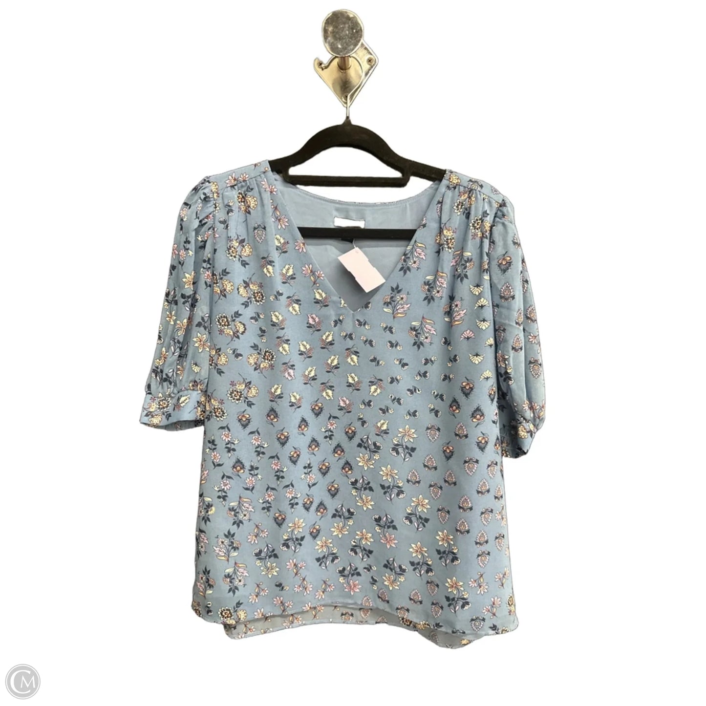 Top Short Sleeve By Ann Taylor In Floral Print, Size: Xs