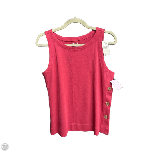 Top Sleeveless By Loft In Maroon, Size: S