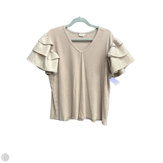 Top Sleeveless By Clothes Mentor In Tan, Size: Xl