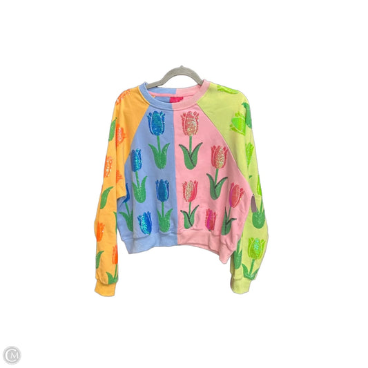 Sweatshirt Crewneck By Clothes Mentor In Multi-colored, Size: M