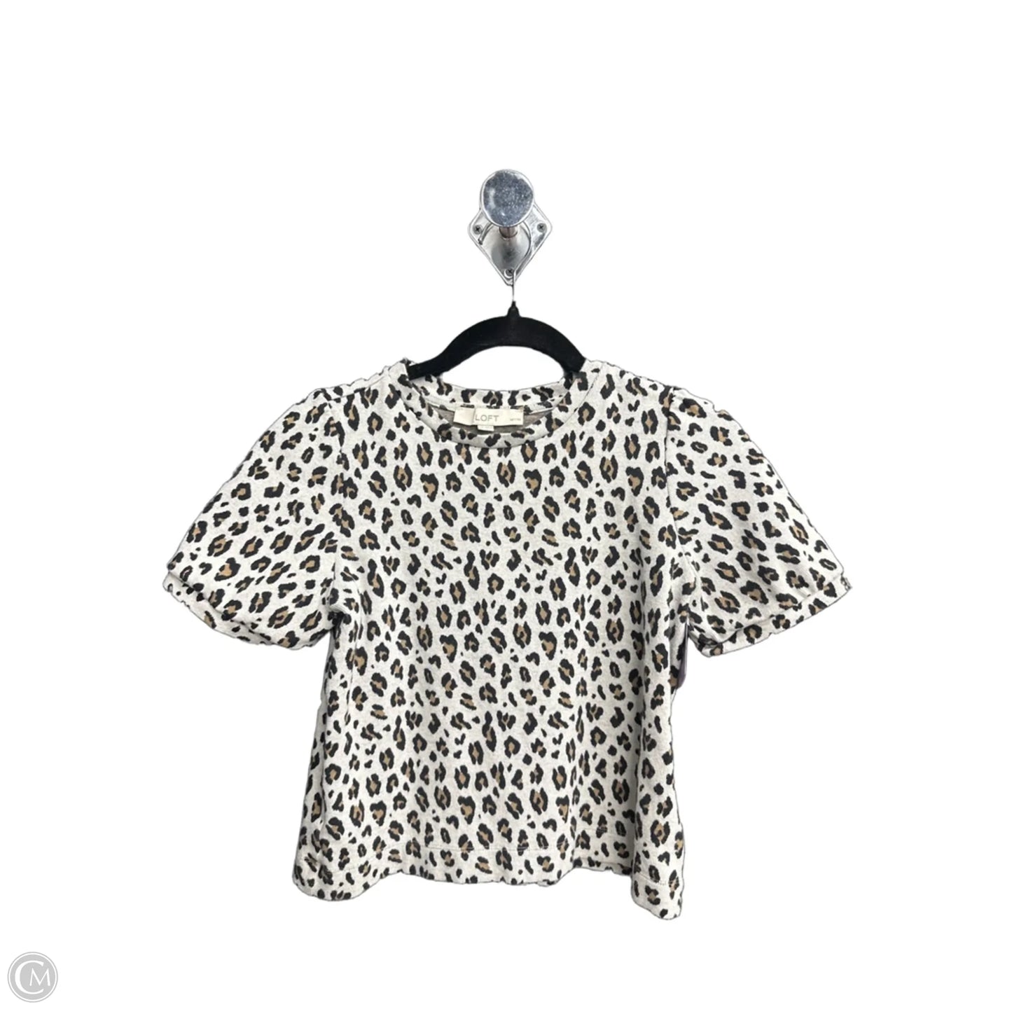 Top Short Sleeve By Loft In Animal Print, Size: Sp