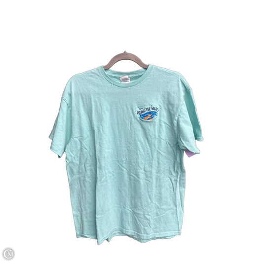 Top Short Sleeve By Clothes Mentor In Aqua, Size: L