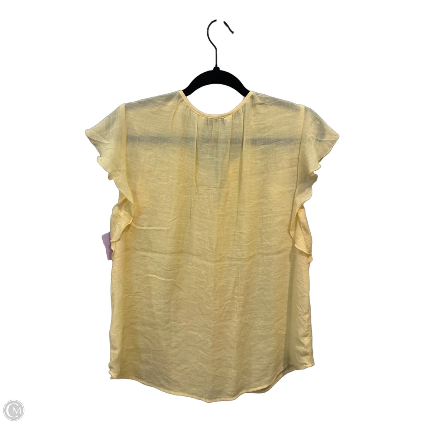 Top Sleeveless By Counterparts In Yellow, Size: L