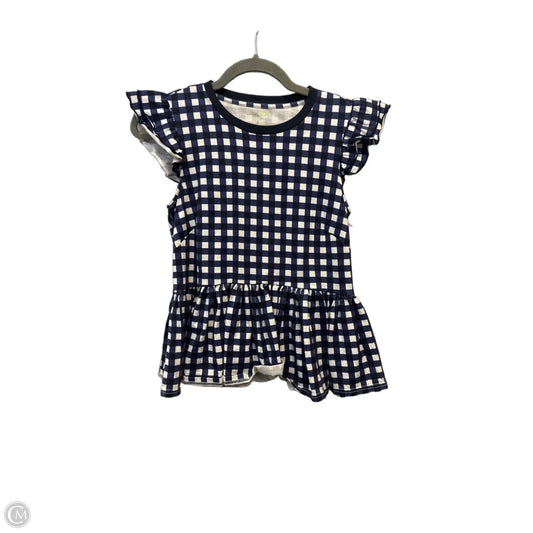 Top Sleeveless Designer By Kate Spade In Blue & White, Size: Xs