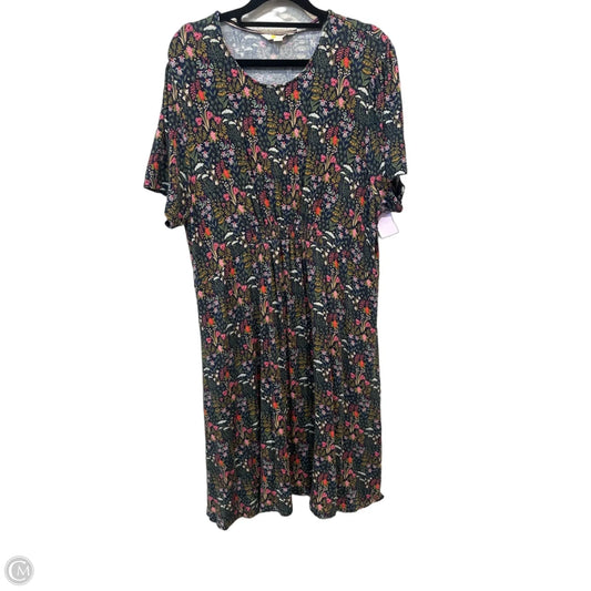 Dress Casual Midi By Boden In Floral Print, Size: 16