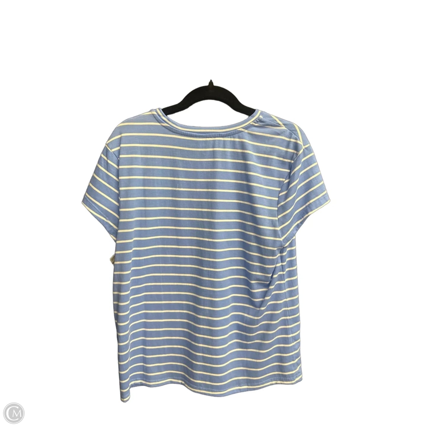 Top Short Sleeve By Emily Daniels In Striped Pattern, Size: M