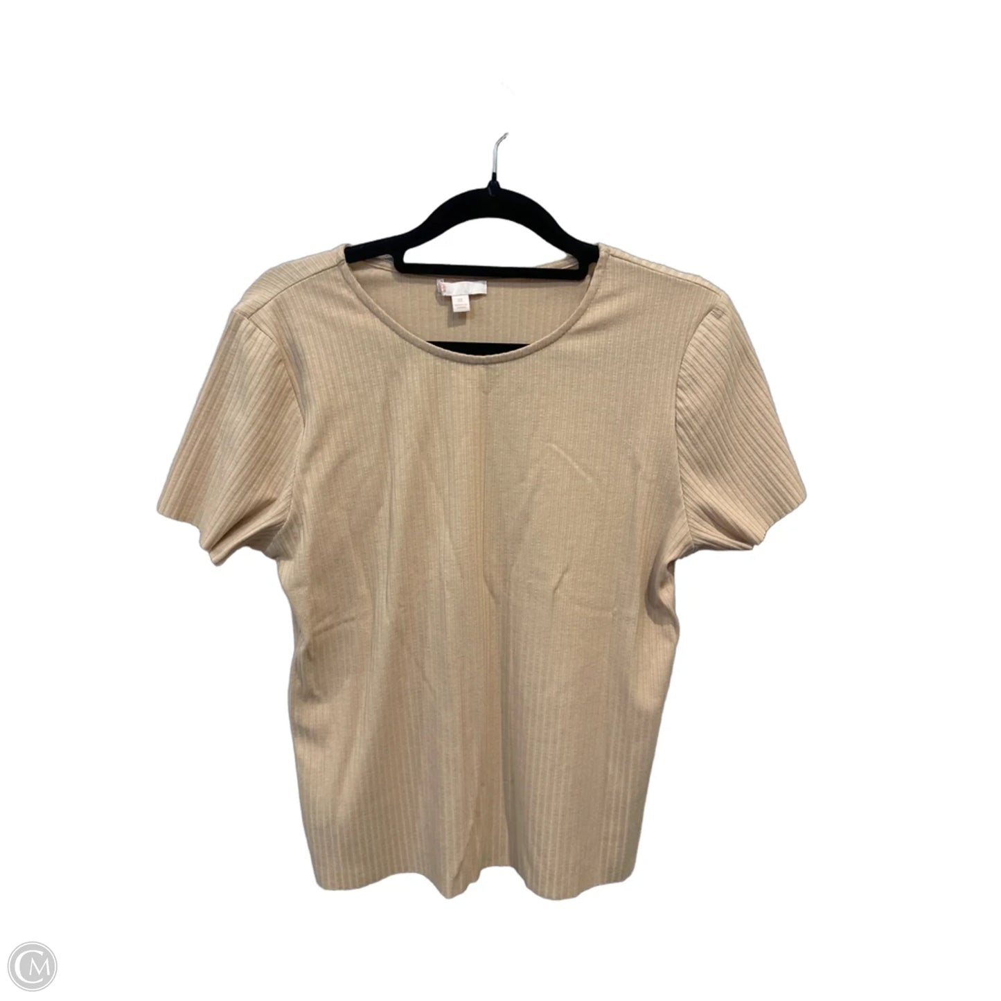 Top Short Sleeve By Gianni Bini In Tan, Size: Xl