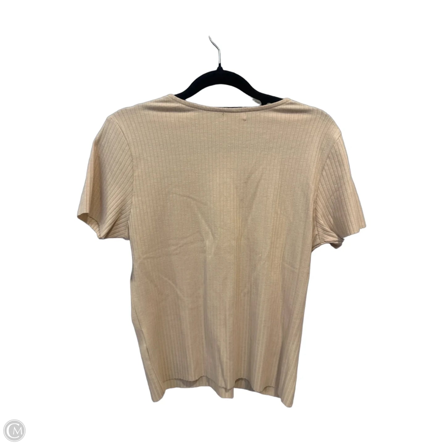Top Short Sleeve By Gianni Bini In Tan, Size: Xl