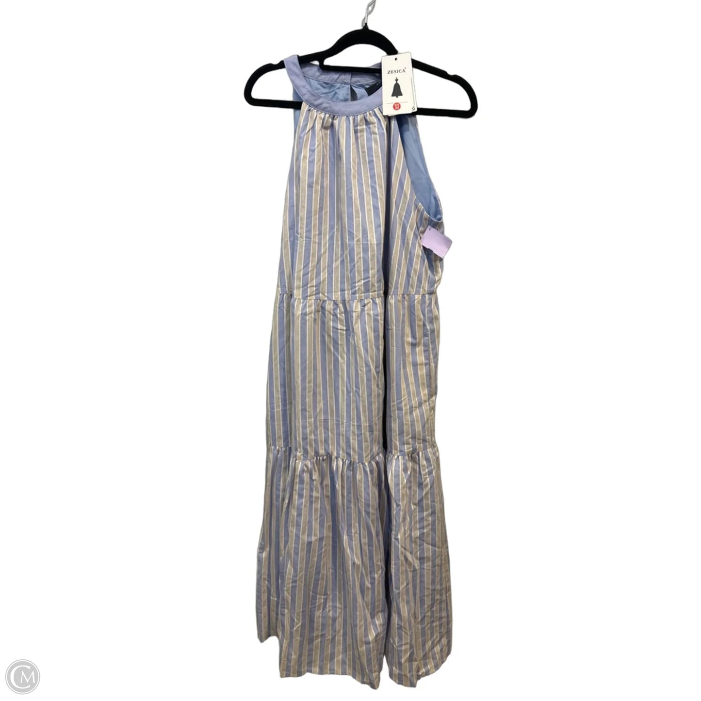 Dress Casual Midi By Zesica In Striped Pattern, Size: M