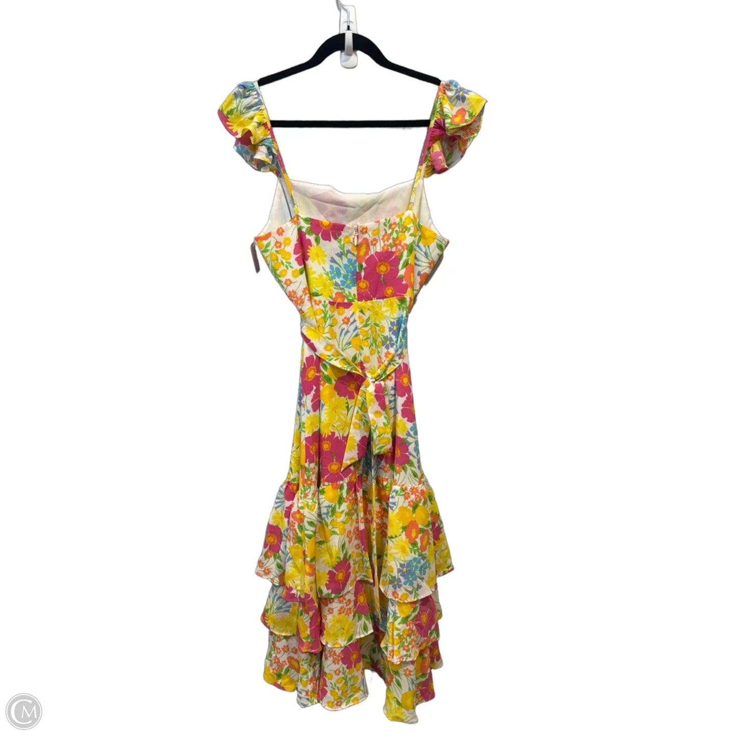 Dress Casual Midi By Sugar Lips In Floral Print, Size: L