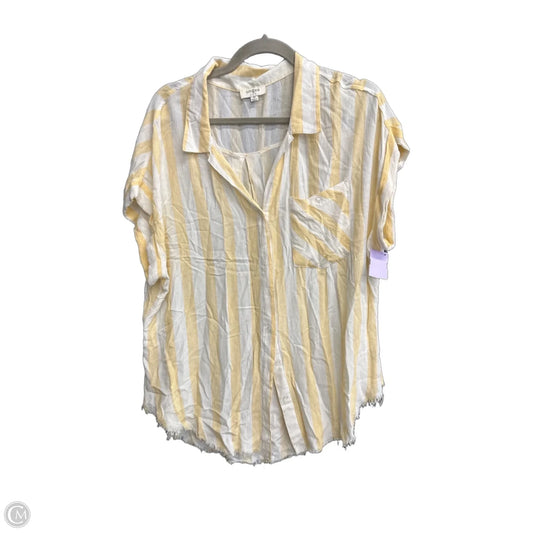 Top Short Sleeve By Umgee In Striped Pattern, Size: M