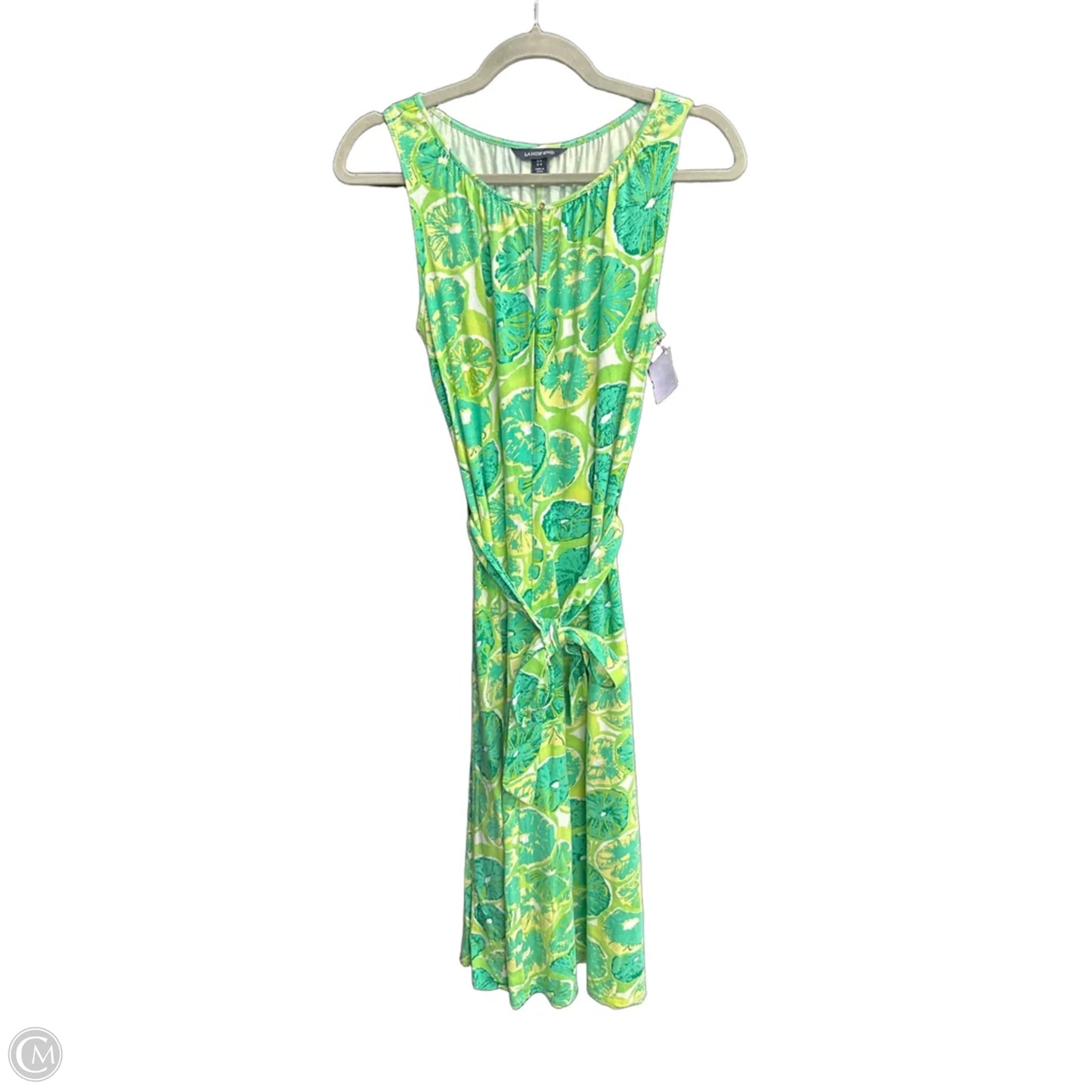 Dress Casual Midi By Lands End In Green, Size: Xs