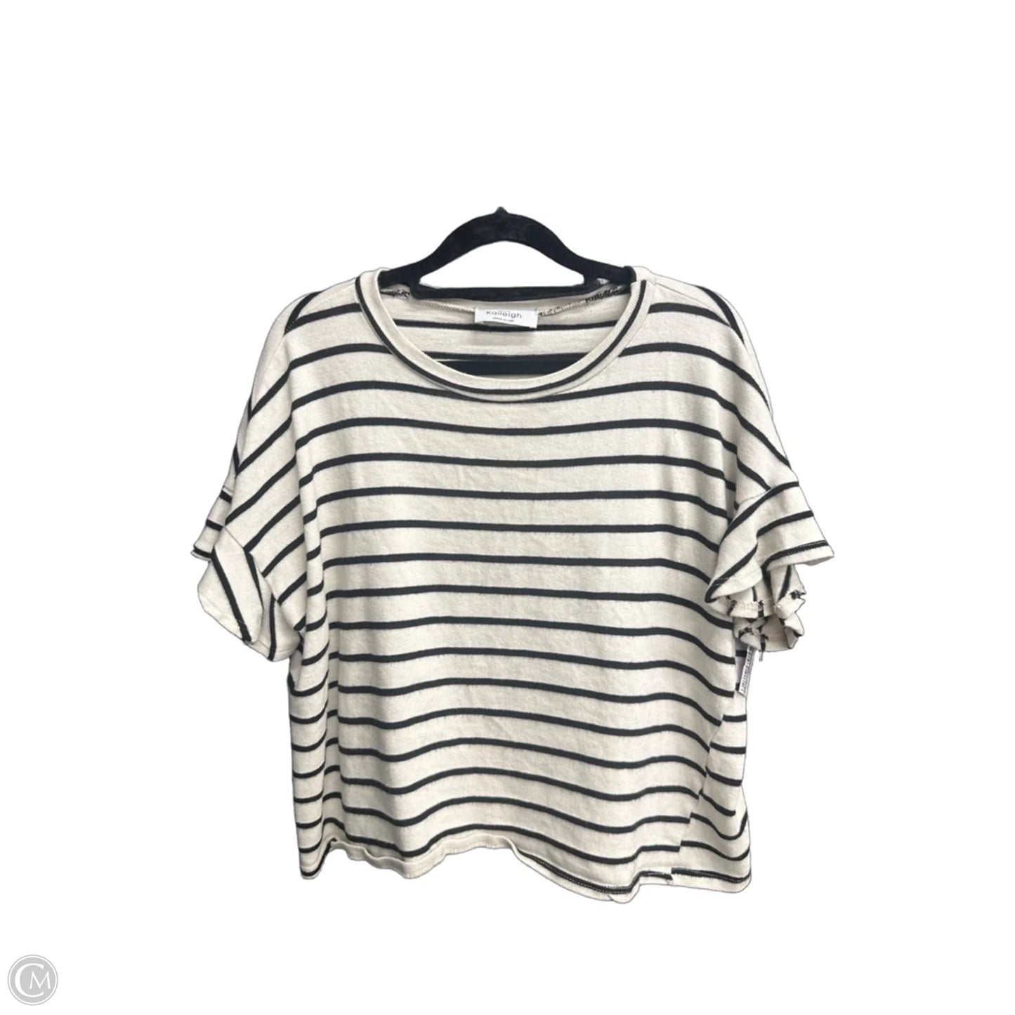Top Short Sleeve By Kaileigh In Striped Pattern, Size: S