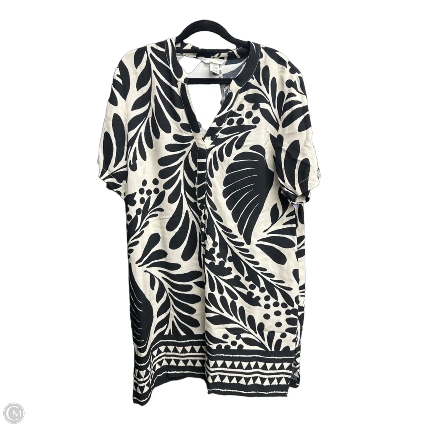 Dress Casual Short By H&m In Black & White, Size: Xs