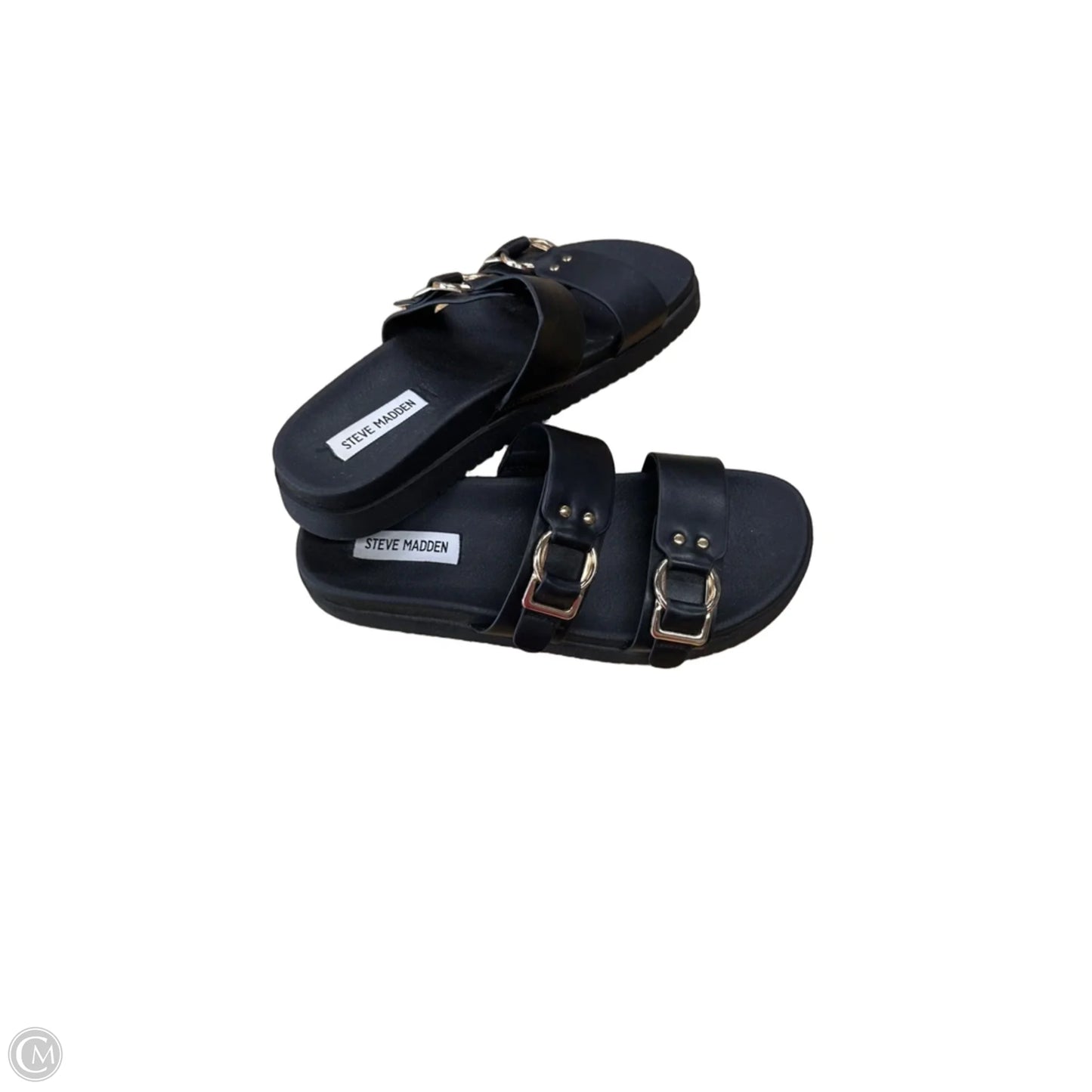 Sandals Flats By Steve Madden In Black, Size: 8