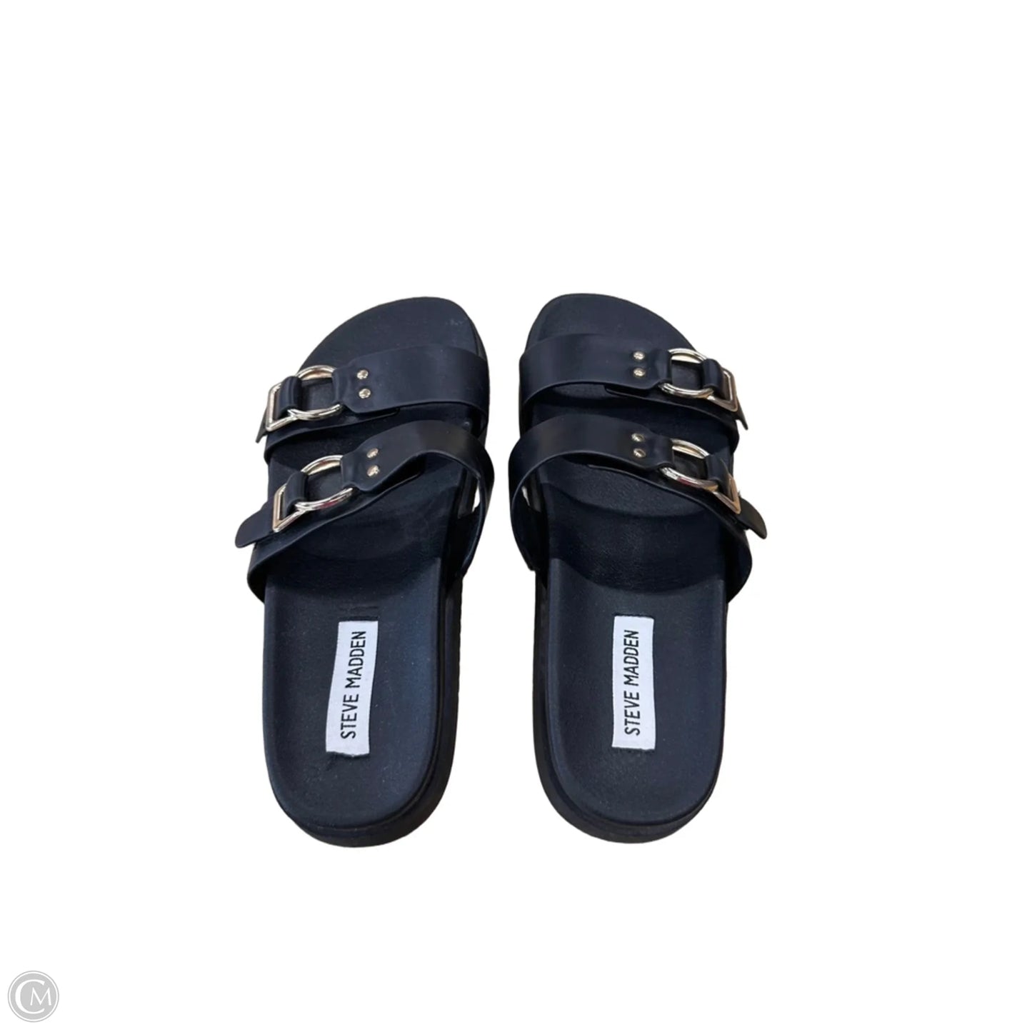 Sandals Flats By Steve Madden In Black, Size: 8