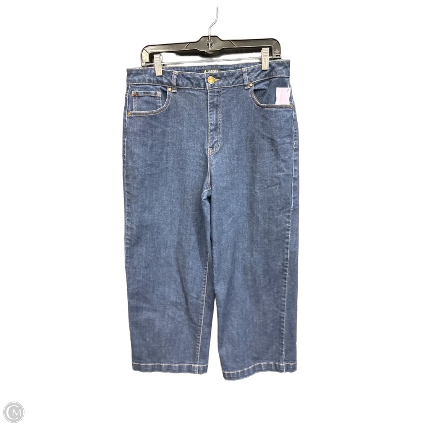 Jeans Wide Leg By D Jeans In Blue Denim, Size: 12