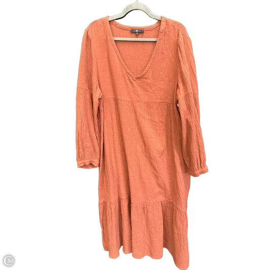 Dress Casual Maxi By 7 For All Mankind In Orange, Size: L