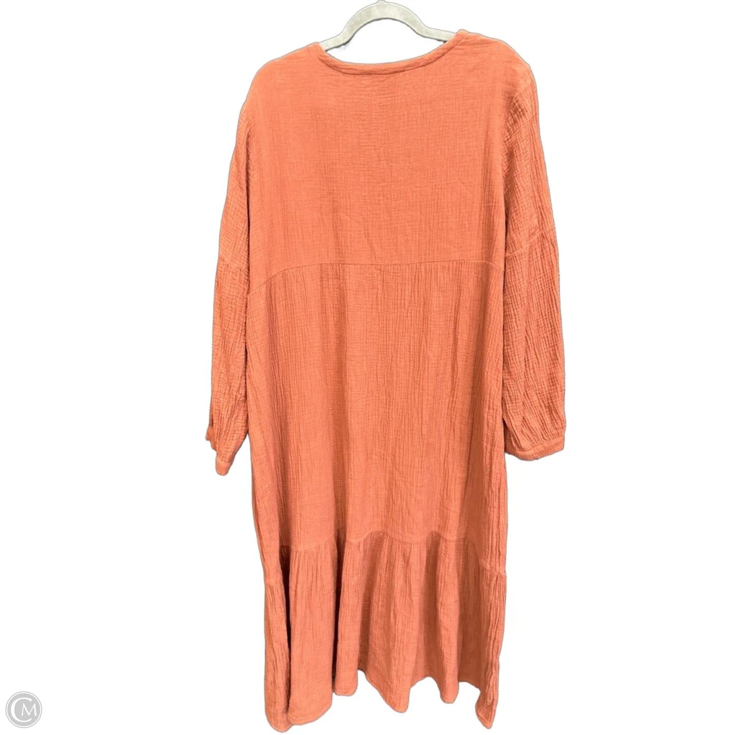 Dress Casual Maxi By 7 For All Mankind In Orange, Size: L