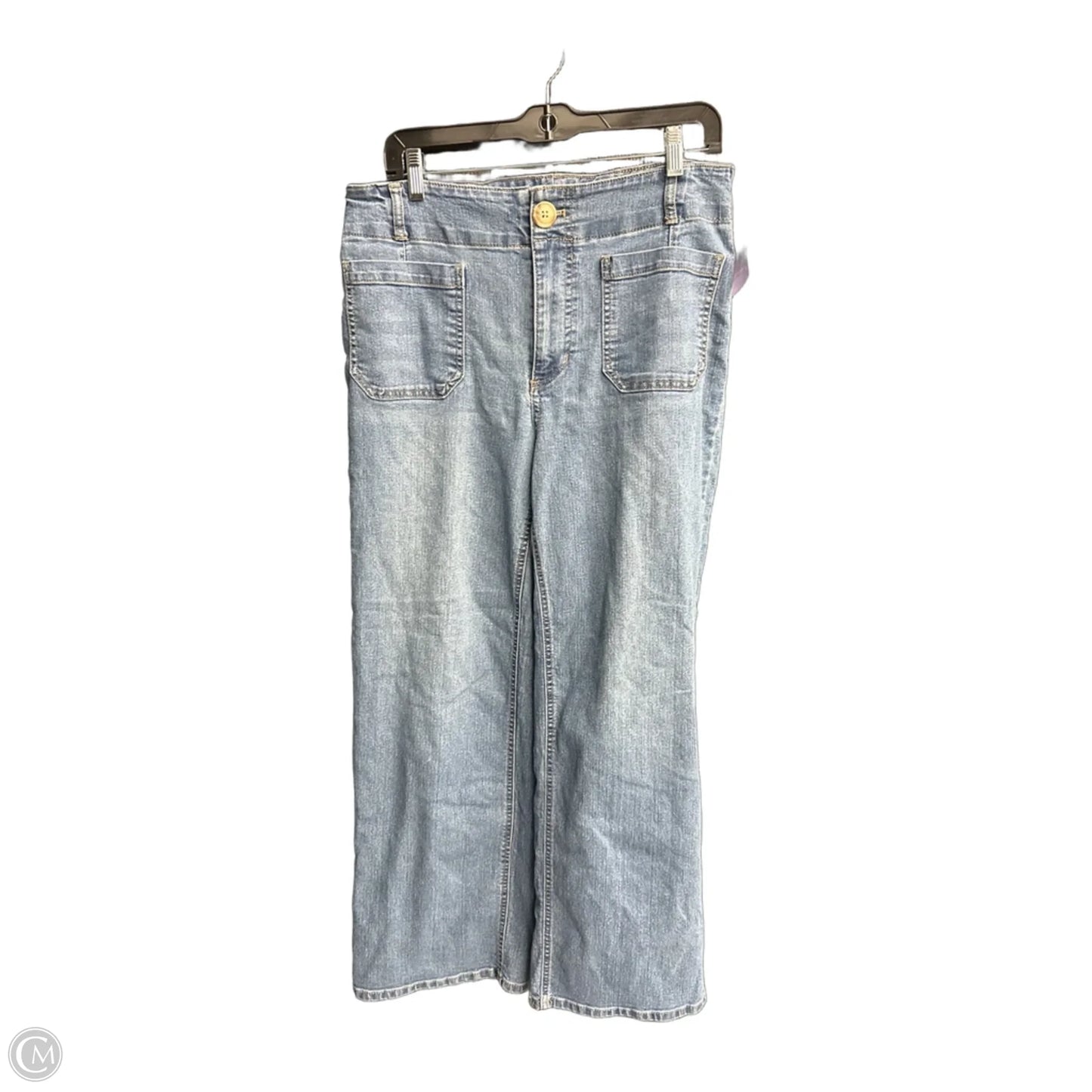 Jeans Wide Leg By Rafaella In Blue Denim, Size: 10