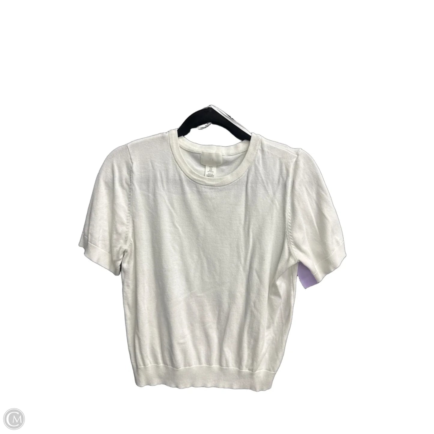 Top Short Sleeve By H&m In White, Size: M