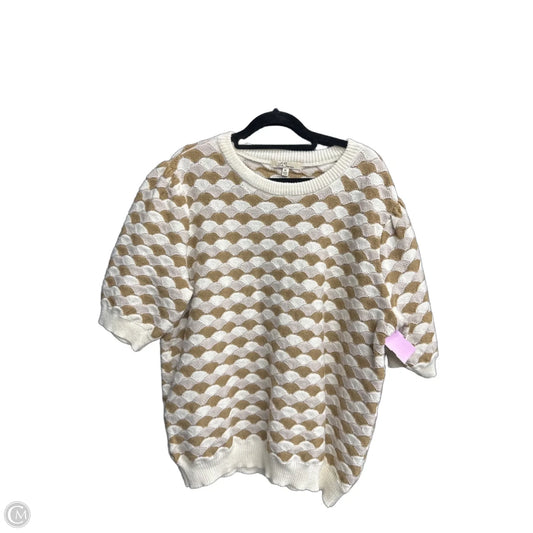 Sweater By Clothes Mentor In Cream & Tan, Size: Xl